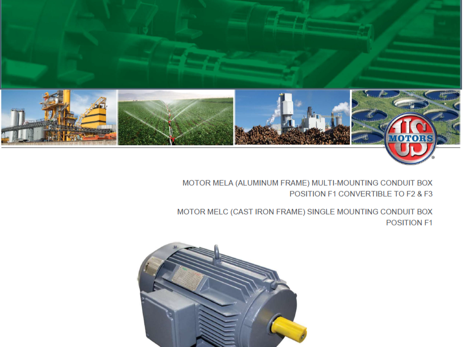 MOTOR TRIF 1.5HP 3600RPM 80F NIDEC US MOTORS IP55