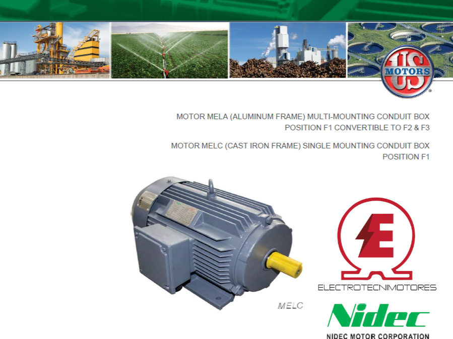 MOTOR TRIF 40HP 1800RPM FRA200L NIDEC US MOTORS IP55